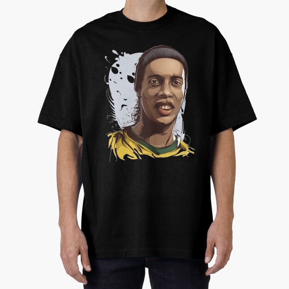 Illustration Ronaldinho Art Classic T-Shirt Turn Every Weekend Toward FIFA World Cup 2026 USA Canada Mexico Inspired by Haaland and Mbappe, Netherlands Energy, Classic Soccer Heritage, Championship Pressure, Fan Loyalty and International Pride;