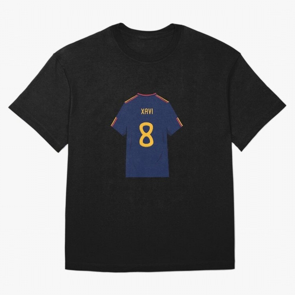Xavi World Cup 2010 Jersey Oversized T-Shirt Capture FIFA World Cup 2026 USA Canada Mexico Spirit, Featuring Brazil, Cristiano Ronaldo, Haaland and CR7, Championship Spirit, Famous Goals, Roaring Crowds and International Football Unity; Ideal for