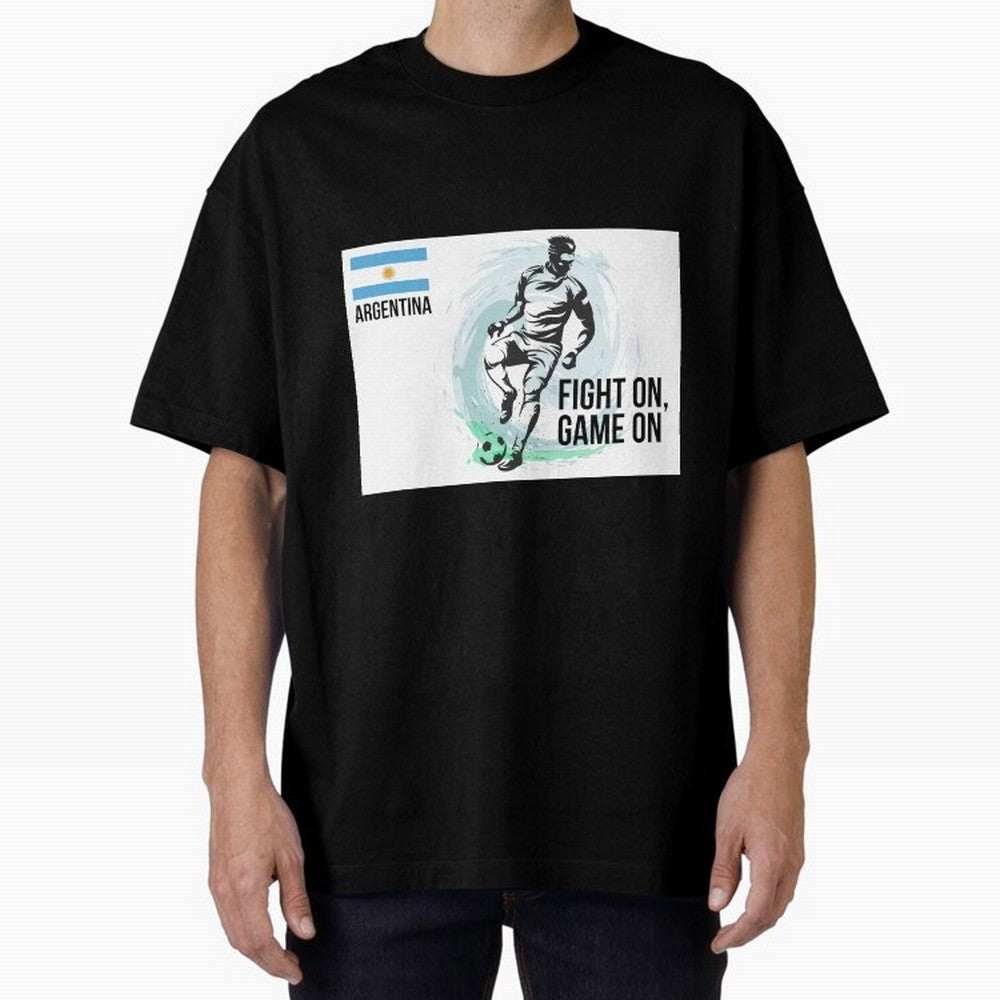 Argentinian Football Player Playing Football - Football Classic T-Shirt Represent Football Lovers during FIFA World Cup 2026 USA Canada Mexico Spirit, Featuring Brazil, Portugal and Argentina, Messi and Cristiano Ronaldo, Worldwide Fan Energy,