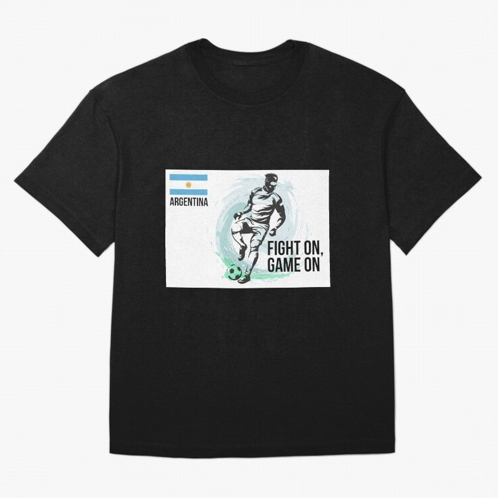 Argentinian Football Player Playing Football - Football Classic T-Shirt Represent Football Lovers during FIFA World Cup 2026 USA Canada Mexico Spirit, Featuring Brazil, Portugal and Argentina, Messi and Cristiano Ronaldo, Worldwide Fan Energy,