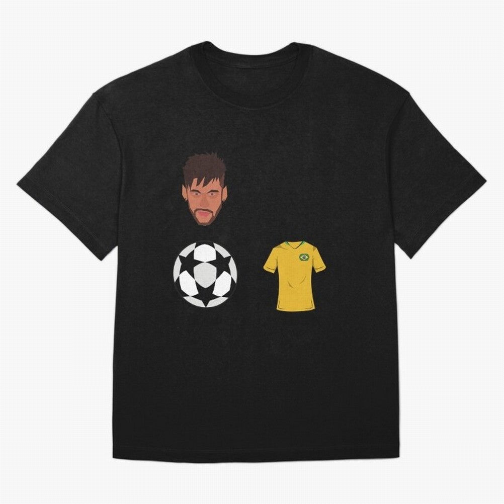 Neymar JR 10 - PSG X Brazil Oversized T-Shirt Celebrate Fan Culture around FIFA World Cup 2026 USA Canada Mexico Connected to Mbappe and Neymar, Argentina and Brazil Energy, Classic Soccer Heritage, Championship Pressure, Fan Loyalty and