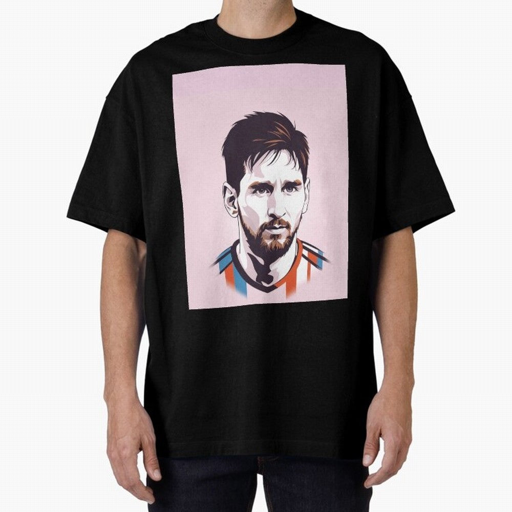 Messi Pop Art Graphic T-Shirt Represent Football Lovers during FIFA World Cup 2026 USA Canada Mexico for Fans of Messi and Cristiano Ronaldo and Netherlands, Bringing Fan Favorite Moments, National Team Passion, Big Match Drama and Soccer History;