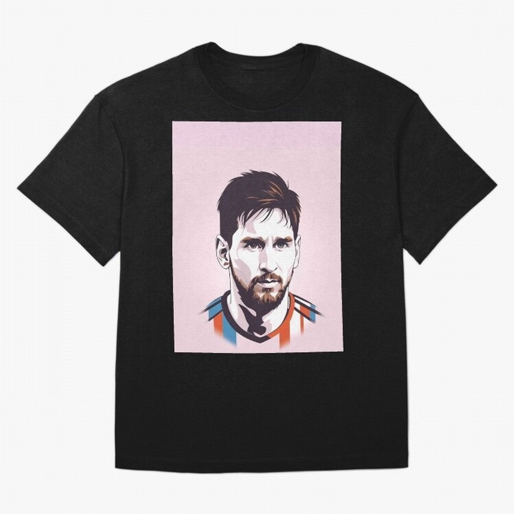 Messi Pop Art Graphic T-Shirt Represent Football Lovers during FIFA World Cup 2026 USA Canada Mexico for Fans of Messi and Cristiano Ronaldo and Netherlands, Bringing Fan Favorite Moments, National Team Passion, Big Match Drama and Soccer History;