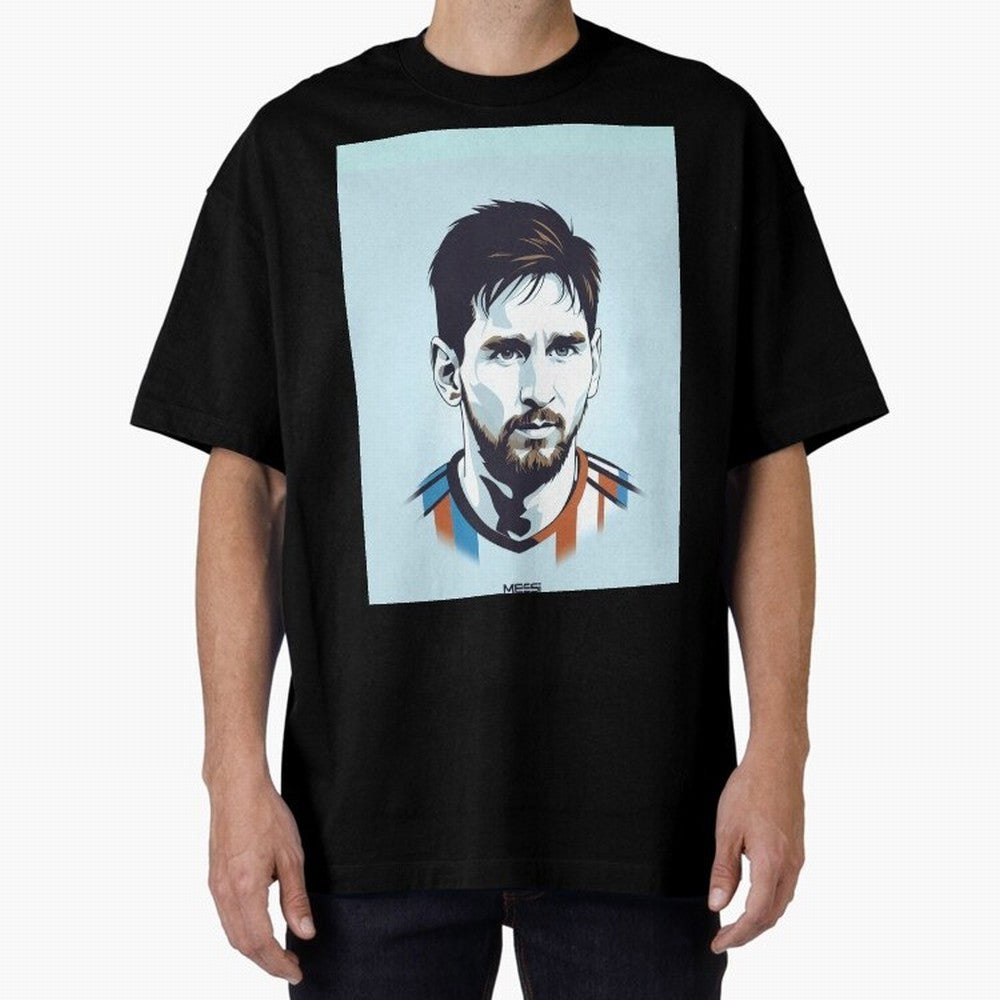 Messi Pop Art Portrait Graphic T-Shirt Fuel Global Football Passion for FIFA World Cup 2026, Capturing CR7 and Messi, Spain, Football History, Final Match Energy, Crowd Noise and Once in a Lifetime Moments; Built for Supporters Chasing Trophy
