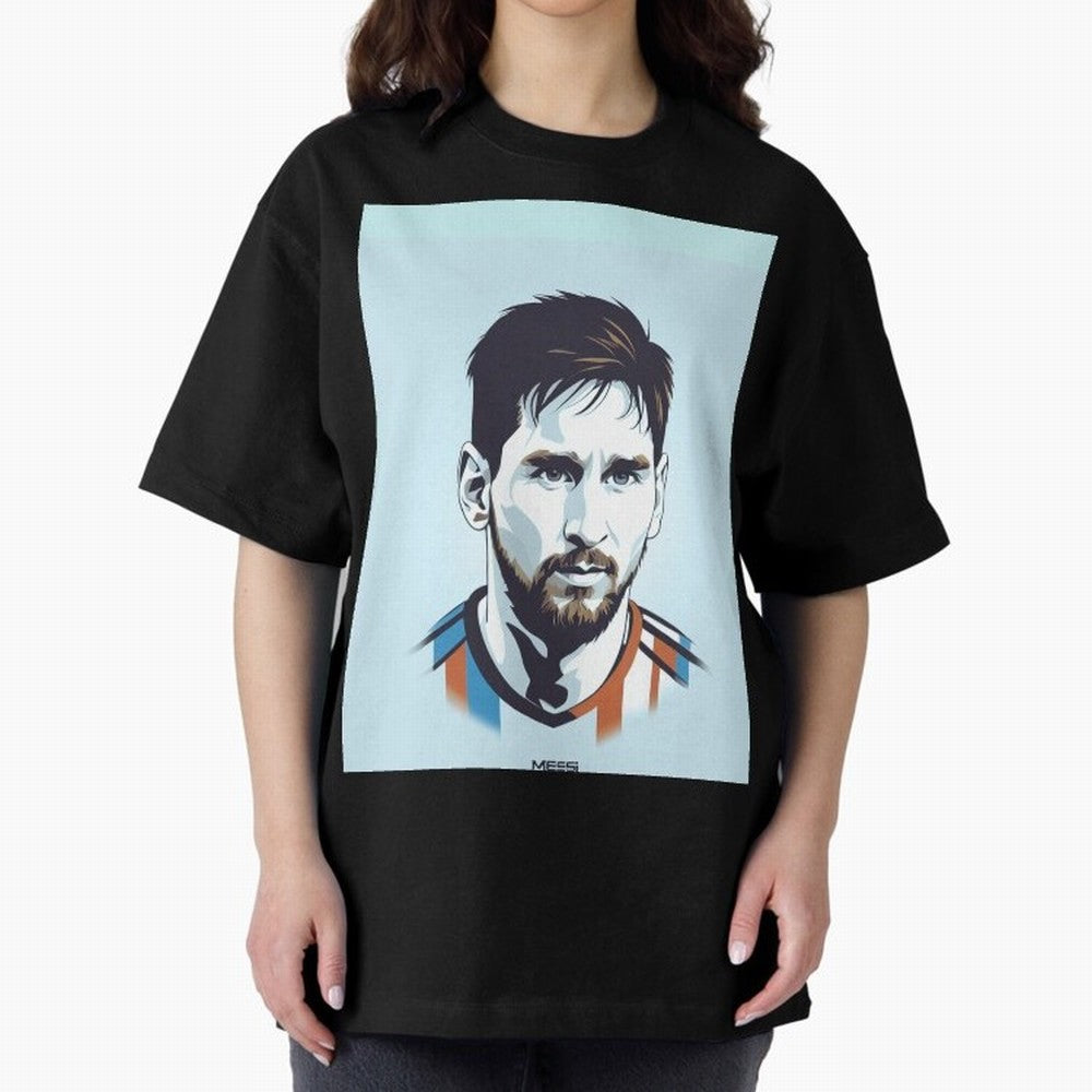 Messi Pop Art Portrait Graphic T-Shirt Fuel Global Football Passion for FIFA World Cup 2026, Capturing CR7 and Messi, Spain, Football History, Final Match Energy, Crowd Noise and Once in a Lifetime Moments; Built for Supporters Chasing Trophy