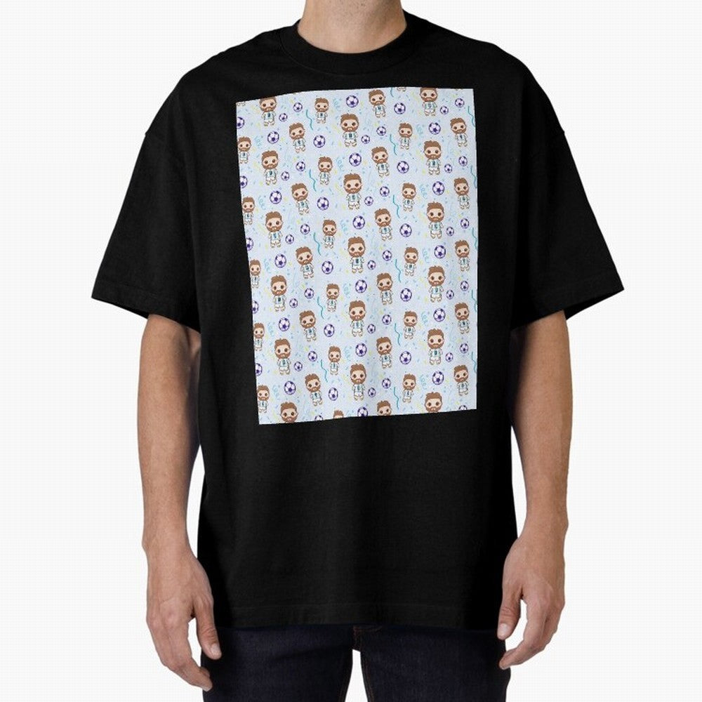Football Player Pattern Graphic T-Shirt Fuel Match Day Hype around FIFA World Cup 2026 Group Stage, CR7 and Messi, Argentina and Brazil, Classic Soccer Heritage, Championship Pressure, Fan Loyalty and International Pride; Ideal for Football Dads,