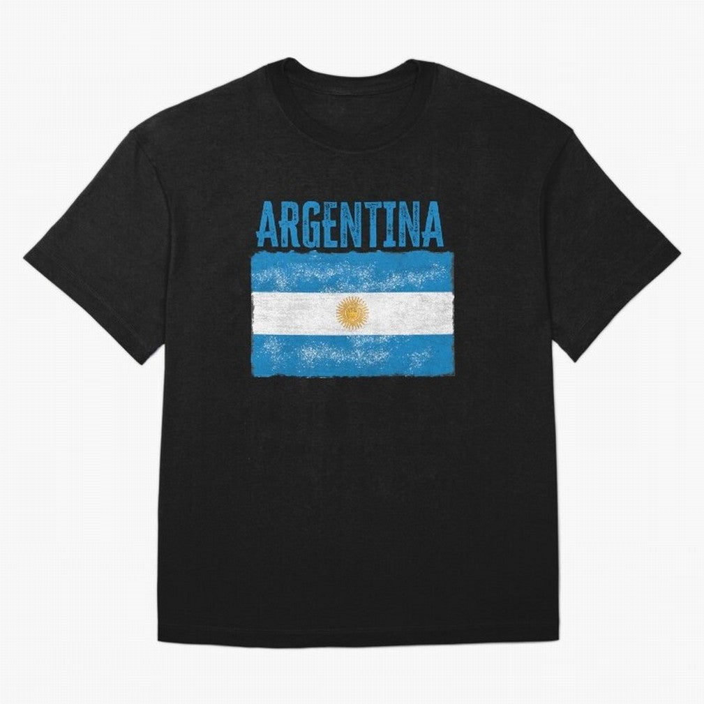 Argentina Oversized T-Shirt Embrace Global Football Passion for FIFA World Cup 2026 Group Stage, with Haaland, France and Portugal, Vintage Soccer Flavor, Modern Football Stars, National Flags and Final Night Emotion; Ideal for Football Dads,