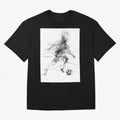 Abstract Soccer Player Sketch ¡ª Minimal Line Art Design Premium T-Shirt Live for the Drama of FIFA World Cup 2026 Group Stage Spirit, Made for England and Germany, Cristiano Ronaldo, Haaland and CR7, Global Supporter Spirit, Legendary Goals,