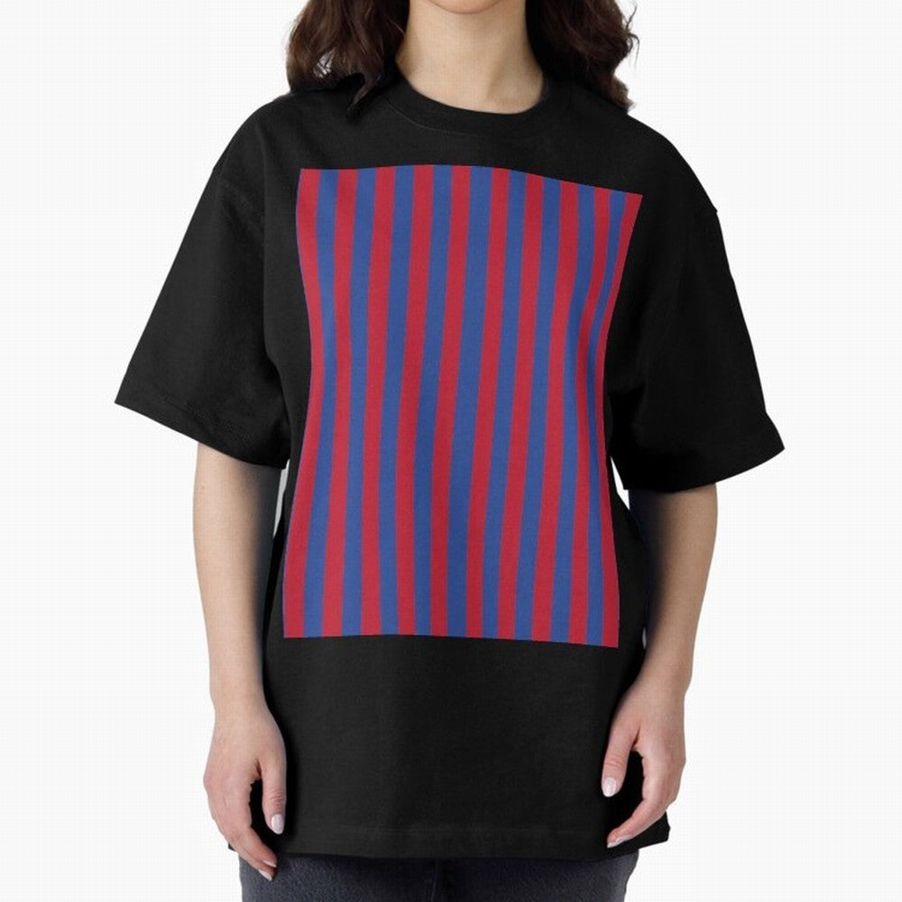 Red and blue stripes sports pattern Graphic T-Shirt Feel International Energy from the FIFA World Cup 2026 Journey through Mbappe and Neymar Highlights, Netherlands Pride, Football Festival Excitement, Trophy Ambitions, Country Rivalries and Star