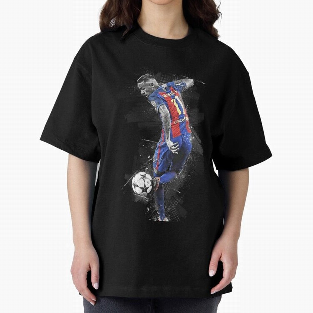 Neymar Neymar Jr Oversized T-Shirt Spotlight FIFA World Cup 2026 Group Stage Highlighting Cristiano Ronaldo, England Energy, Classic Soccer Heritage, Championship Pressure, Fan Loyalty and International Pride; Ideal for Passionate Fans Who Love