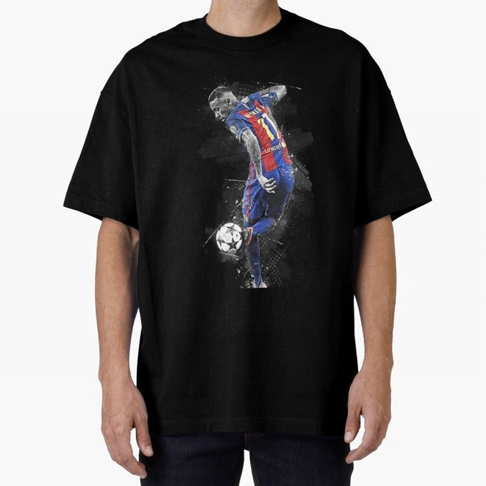 Neymar Neymar Jr Oversized T-Shirt Spotlight FIFA World Cup 2026 Group Stage Highlighting Cristiano Ronaldo, England Energy, Classic Soccer Heritage, Championship Pressure, Fan Loyalty and International Pride; Ideal for Passionate Fans Who Love