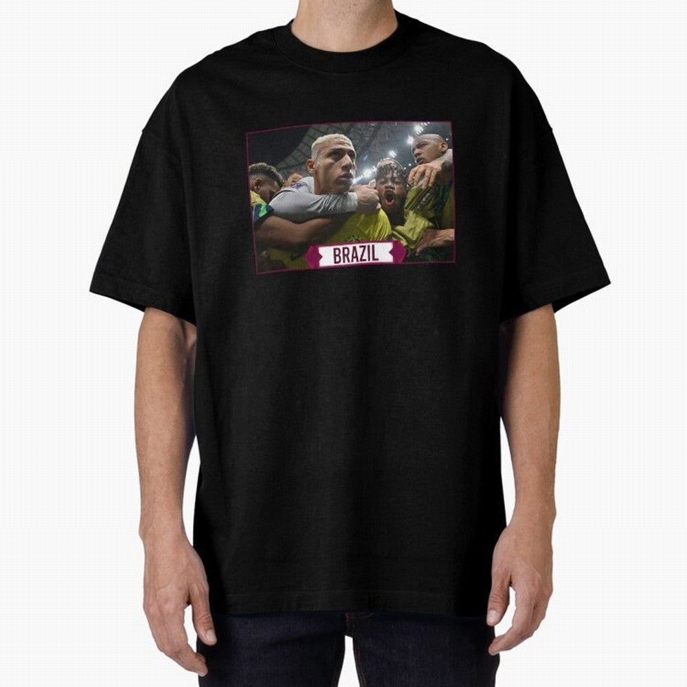 Brazil World Cup Oversized T-Shirt Bring International Match Energy to Global Football Passion for FIFA World Cup 2026, Celebrating Neymar, Haaland and Cristiano Ronaldo, Netherlands, Supporter Pride, Iconic Celebrations, Legendary Names and Global