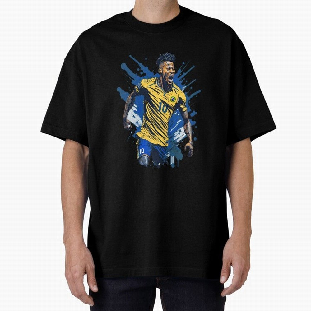 Neymar Jr. splash art Active T-Shirt Celebrate Classic Football Spirit in FIFA World Cup 2026 Group Stage for Fans of Messi, CR7 and Mbappe and Spain, Bringing Fan Favorite Moments, National Team Passion, Big Match Drama and Soccer History; Ideal