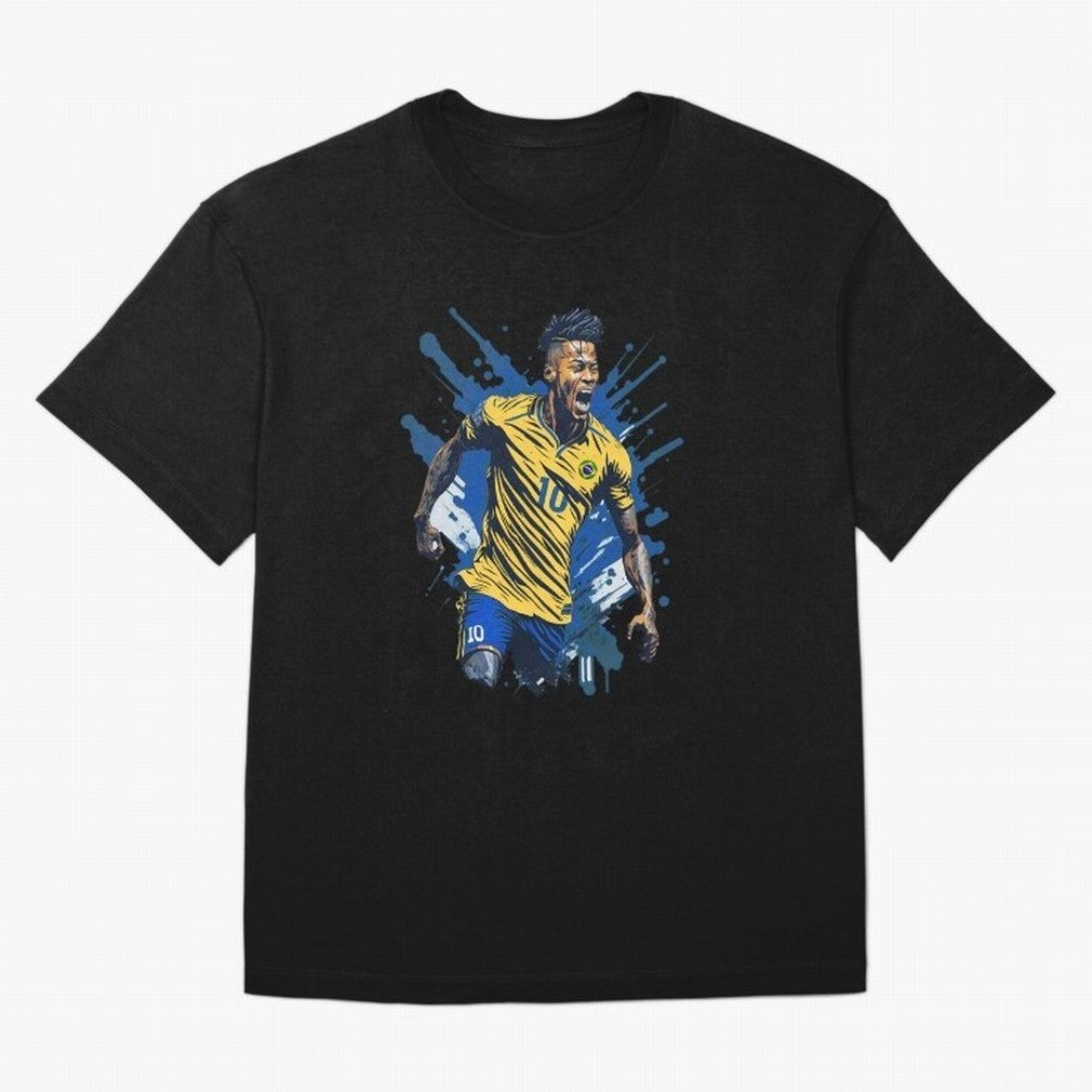 Neymar Jr. splash art Active T-Shirt Celebrate Classic Football Spirit in FIFA World Cup 2026 Group Stage for Fans of Messi, CR7 and Mbappe and Spain, Bringing Fan Favorite Moments, National Team Passion, Big Match Drama and Soccer History; Ideal