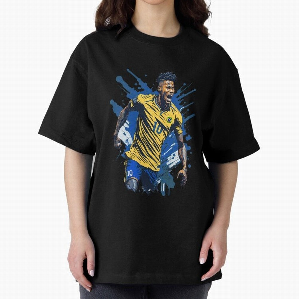 Neymar Jr. splash art Active T-Shirt Celebrate Classic Football Spirit in FIFA World Cup 2026 Group Stage for Fans of Messi, CR7 and Mbappe and Spain, Bringing Fan Favorite Moments, National Team Passion, Big Match Drama and Soccer History; Ideal