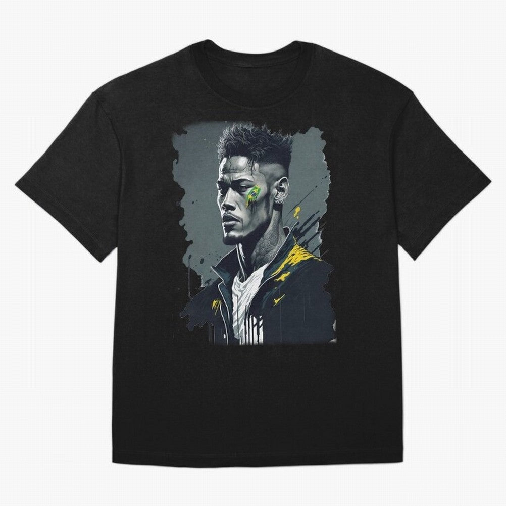 Neymar Jr. splash art Oversized T-Shirt Support Your Favorite Stars during FIFA World Cup 2026 with Cristiano Ronaldo, Haaland and CR7, Argentina Energy, Champion Mindset, Group Stage Buzz, Knockout Tension and Passionate Fan Culture; Ideal for