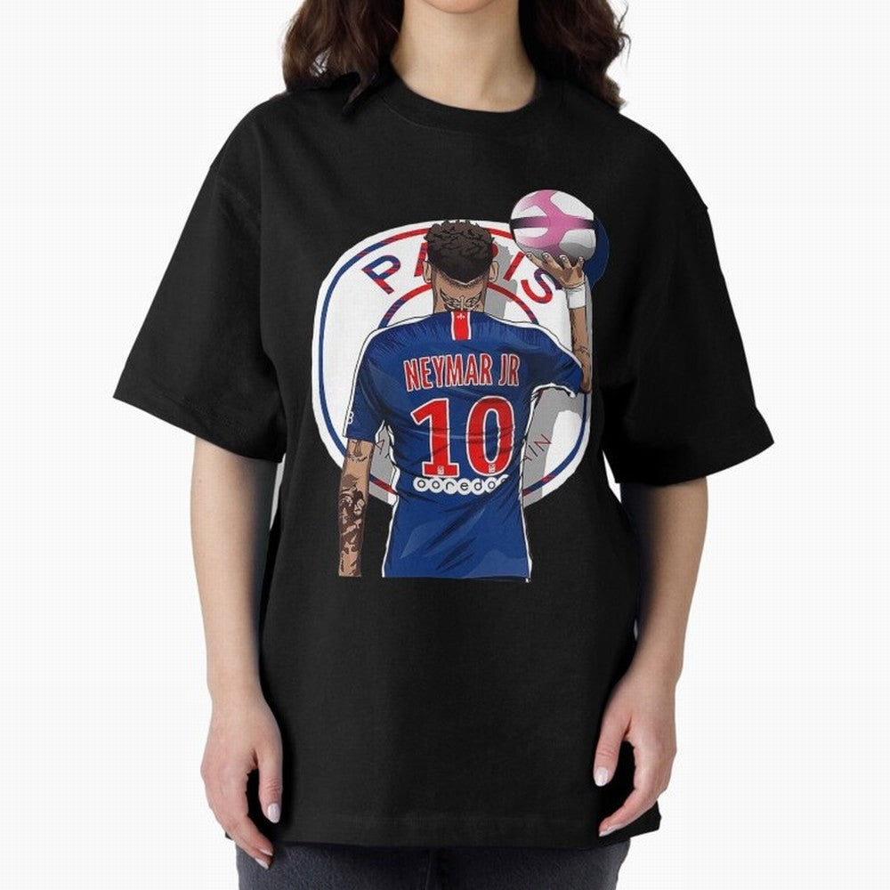 Art Neymar Illustration Classic T-Shirt Celebrate the Magic of Global Football Passion for FIFA World Cup 2026, Filled with Messi, CR7 and Mbappe, France and Portugal, Retro Football Energy, Iconic Rivalries, Trophy Chase Drama and Stadium