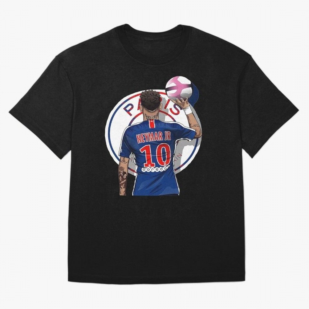 Art Neymar Illustration Classic T-Shirt Celebrate the Magic of Global Football Passion for FIFA World Cup 2026, Filled with Messi, CR7 and Mbappe, France and Portugal, Retro Football Energy, Iconic Rivalries, Trophy Chase Drama and Stadium