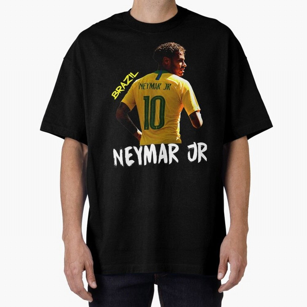 Brazil Neymar Selecao Oversized T-Shirt Celebrate Football Heritage in FIFA World Cup 2026 Spirit, Filled with England, France and Netherlands, Haaland and Mbappe, Vintage Soccer Flavor, Modern Football Stars, National Flags and Final Night