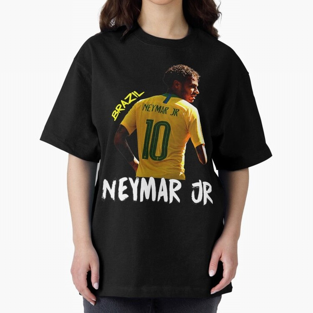 Brazil Neymar Selecao Oversized T-Shirt Celebrate Football Heritage in FIFA World Cup 2026 Spirit, Filled with England, France and Netherlands, Haaland and Mbappe, Vintage Soccer Flavor, Modern Football Stars, National Flags and Final Night