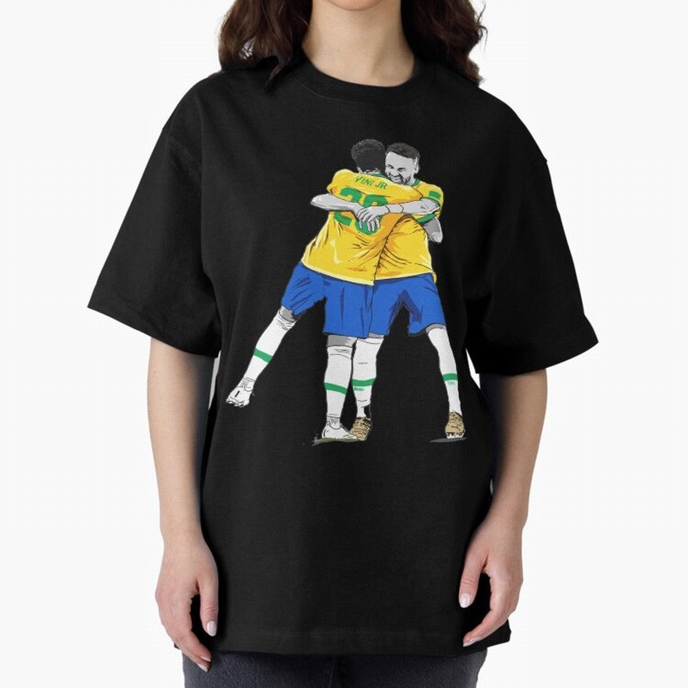 BRAZIL Neymar Jr and Vini Jr World Cup Celebration Classic T-Shirt Keep Football History Alive during Global Football Passion for FIFA World Cup 2026, Highlighting Messi, Brazil, Supporter Pride, Iconic Celebrations, Legendary Names and Global