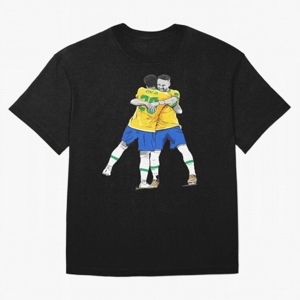 BRAZIL Neymar Jr and Vini Jr World Cup Celebration Classic T-Shirt Keep Football History Alive during Global Football Passion for FIFA World Cup 2026, Highlighting Messi, Brazil, Supporter Pride, Iconic Celebrations, Legendary Names and Global