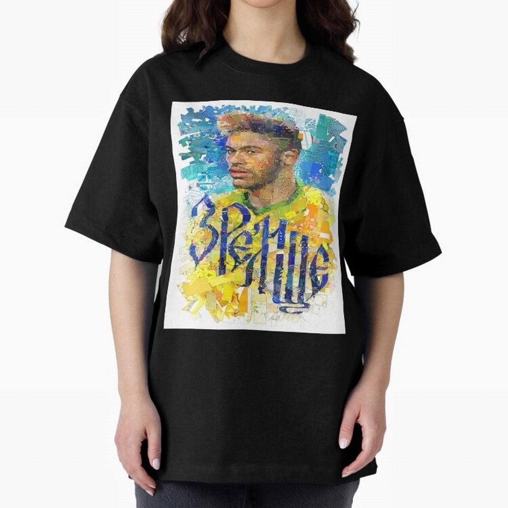 Neymar Illustration Art Framed Art Print Classic T-Shirt Represent the Passion of the FIFA World Cup 2026 USA Canada Mexico Journey through Neymar, Haaland and Cristiano Ronaldo Highlights, Germany Pride, Sports Nostalgia, International