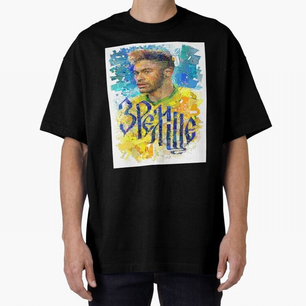 Neymar Illustration Art Framed Art Print Classic T-Shirt Represent the Passion of the FIFA World Cup 2026 USA Canada Mexico Journey through Neymar, Haaland and Cristiano Ronaldo Highlights, Germany Pride, Sports Nostalgia, International