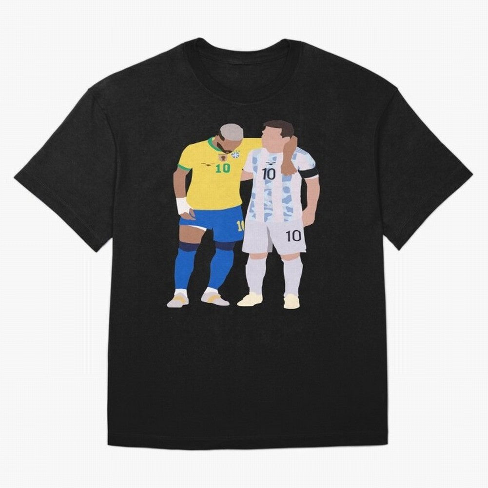 Messi and Neymar Copa America Friends Oversized T-Shirt Stand Out with Spirit from FIFA World Cup 2026 USA Canada Mexico for Fans of CR7 and England and Germany, Bringing Football Passion, Legendary Performances, Festival Vibes and Supporter