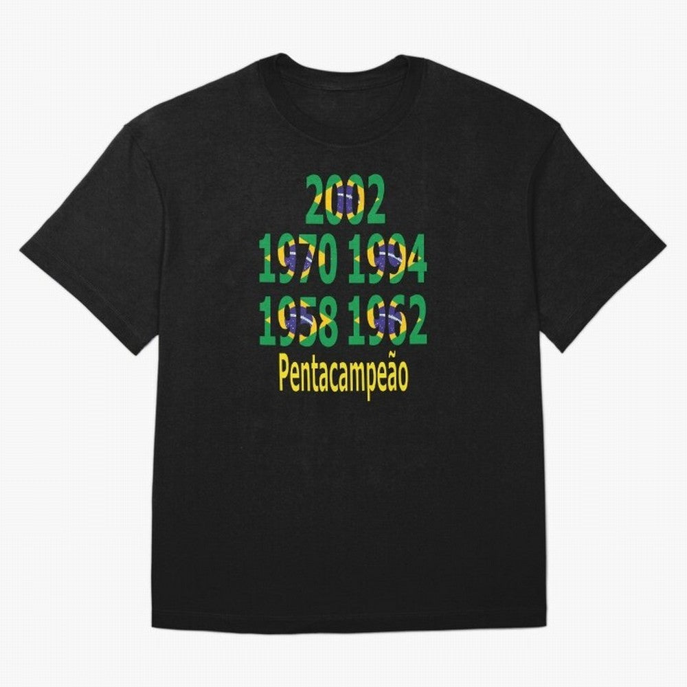 Brazil Five Stars - Champion Heritage Essential T-Shirt Represent the Passion of FIFA World Cup 2026 USA Canada Mexico Driven by Haaland and Mbappe, England, France and Netherlands Energy, Football History, Final Match Energy, Crowd Noise and Once
