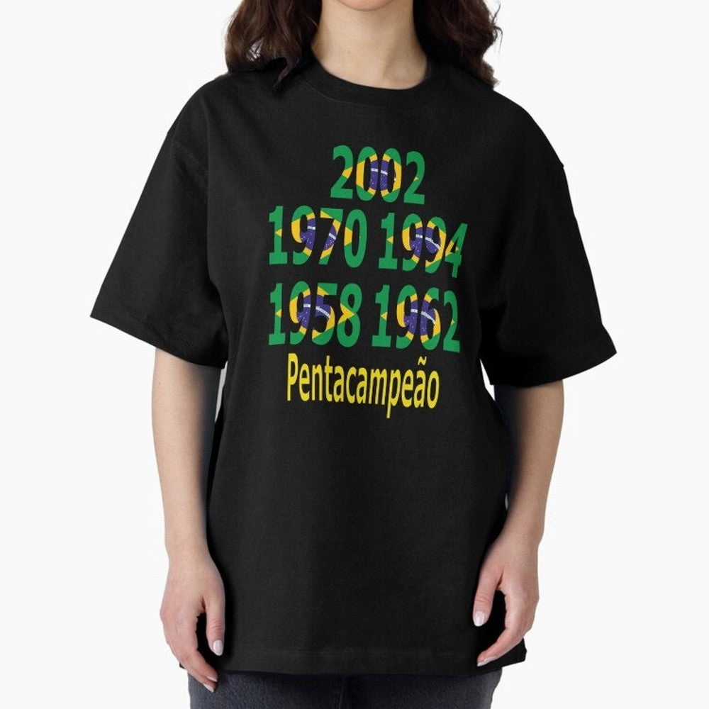 Brazil Five Stars - Champion Heritage Essential T-Shirt Represent the Passion of FIFA World Cup 2026 USA Canada Mexico Driven by Haaland and Mbappe, England, France and Netherlands Energy, Football History, Final Match Energy, Crowd Noise and Once