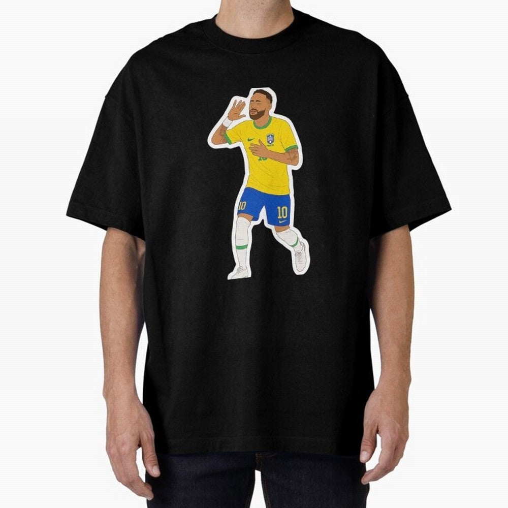 Neymar Jr Oversized T-Shirt Celebrate the Biggest Stage of FIFA World Cup 2026 USA Canada Mexico for Fans of Haaland and France and Portugal, Bringing Football History, Final Match Energy, Crowd Noise and Once in a Lifetime Moments; Ideal for