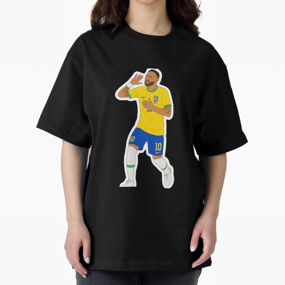 Neymar Jr Oversized T-Shirt Celebrate the Biggest Stage of FIFA World Cup 2026 USA Canada Mexico for Fans of Haaland and France and Portugal, Bringing Football History, Final Match Energy, Crowd Noise and Once in a Lifetime Moments; Ideal for