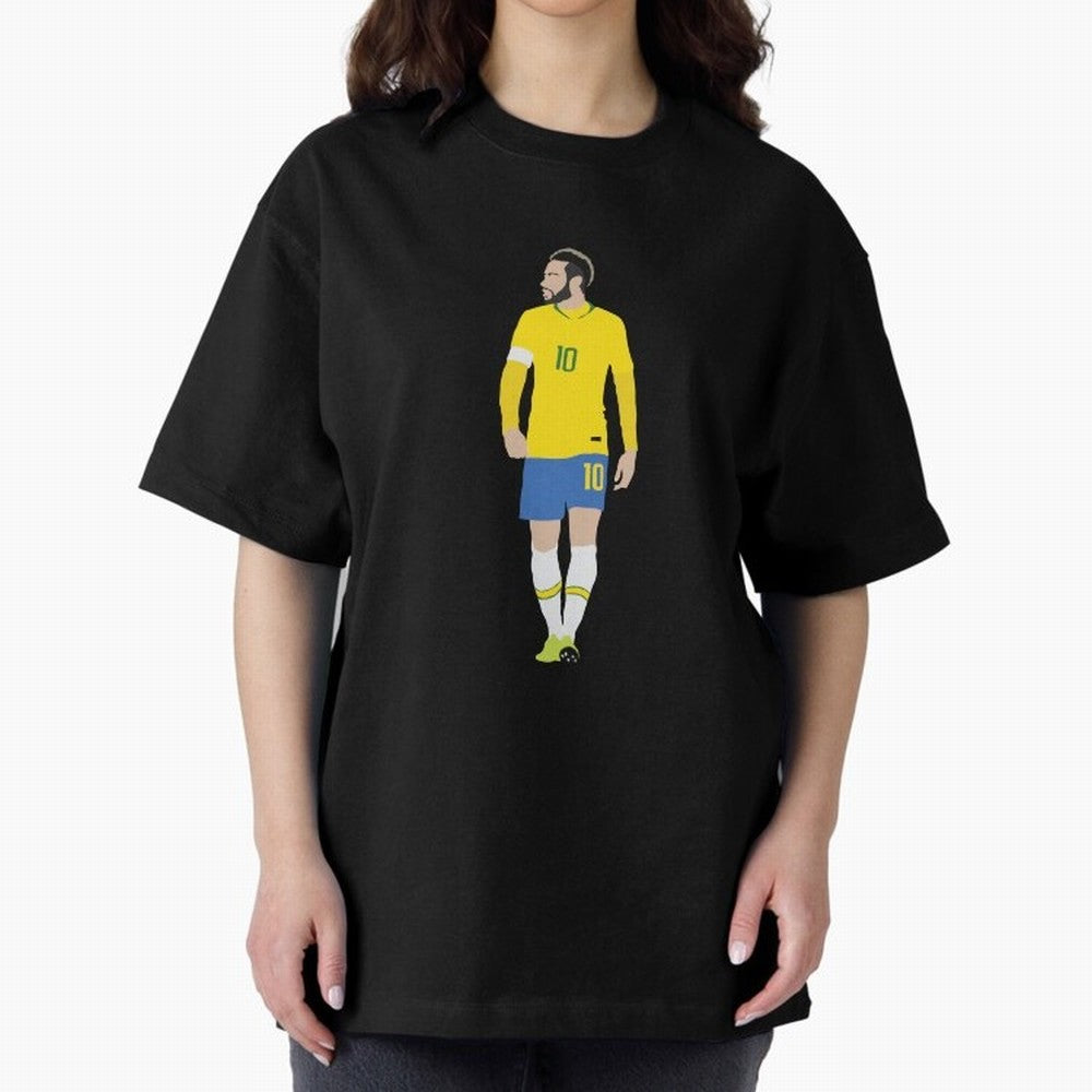 neymar brazil Oversized T-Shirt Experience the Global Stage of Match Day Hype around FIFA World Cup 2026 USA Canada Mexico, Mbappe, Portugal, Soccer Culture, Superstar Moments, National Team Dreams and Competitive Fire; Perfect for Supporters Who