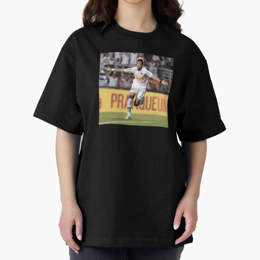 Neymar of Santos celebrating Classic T-Shirt Cheer through Every Moment of FIFA World Cup 2026 Group Stage Filled with Mbappe, England and Germany Energy, Football Passion, Legendary Performances, Festival Vibes and Supporter Community; Ideal for