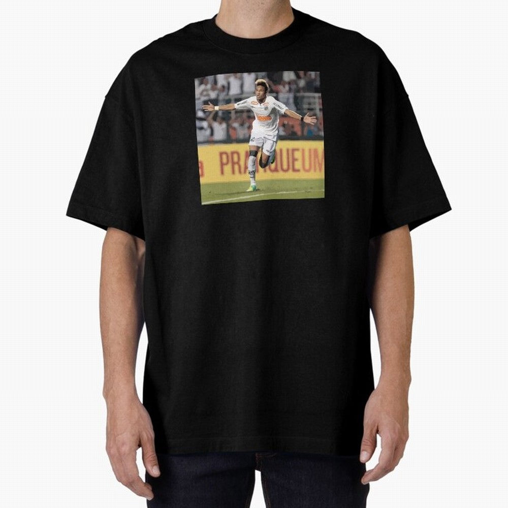 Neymar of Santos celebrating Classic T-Shirt Cheer through Every Moment of FIFA World Cup 2026 Group Stage Filled with Mbappe, England and Germany Energy, Football Passion, Legendary Performances, Festival Vibes and Supporter Community; Ideal for