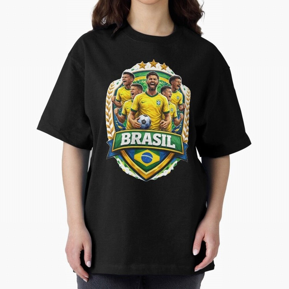 Brazil Football National Team Pride- Brazil Soccer Graphics Classic T-Shirt Celebrate Fan Culture around Global Football Passion for FIFA World Cup 2026 USA Canada Mexico, Made for Neymar, Haaland and Cristiano Ronaldo, France and Portugal, Match