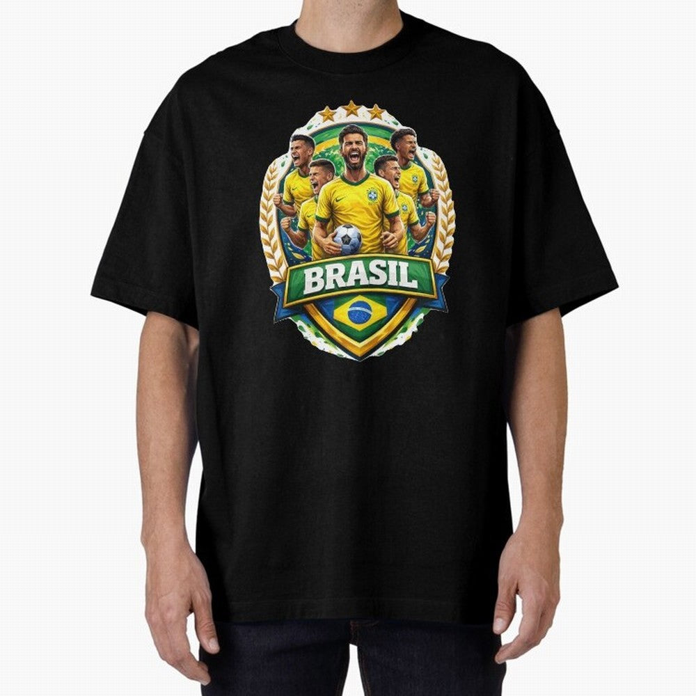 Brazil Football National Team Pride- Brazil Soccer Graphics Classic T-Shirt Celebrate Fan Culture around Global Football Passion for FIFA World Cup 2026 USA Canada Mexico, Made for Neymar, Haaland and Cristiano Ronaldo, France and Portugal, Match