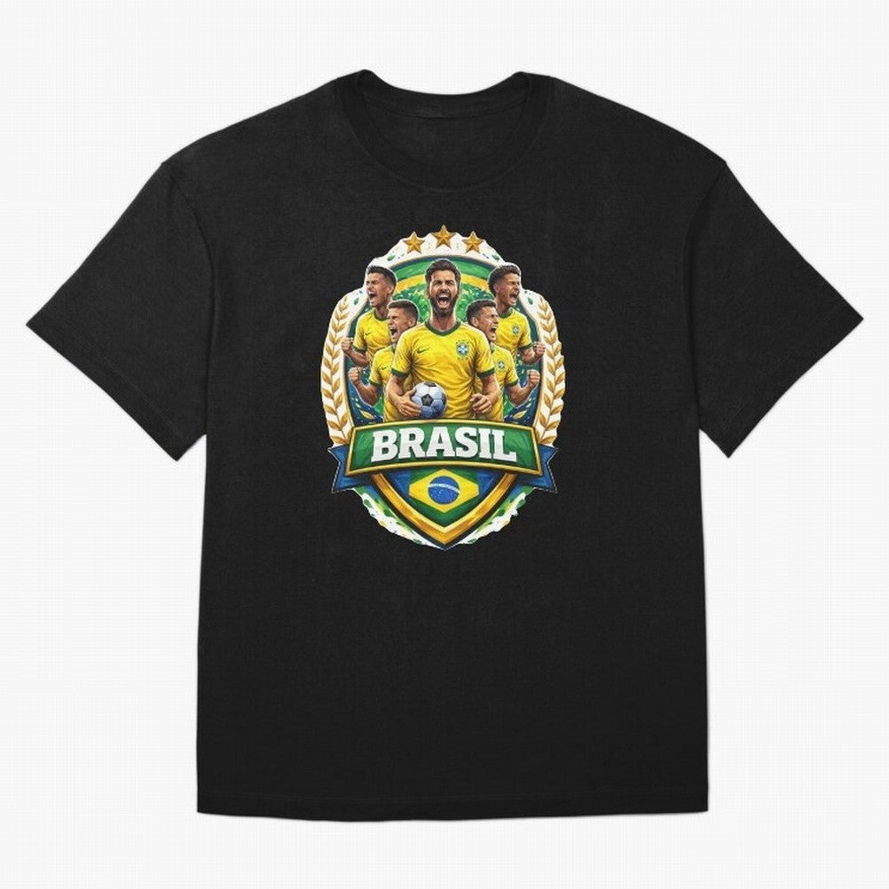 Brazil Football National Team Pride- Brazil Soccer Graphics Classic T-Shirt Celebrate Fan Culture around Global Football Passion for FIFA World Cup 2026 USA Canada Mexico, Made for Neymar, Haaland and Cristiano Ronaldo, France and Portugal, Match