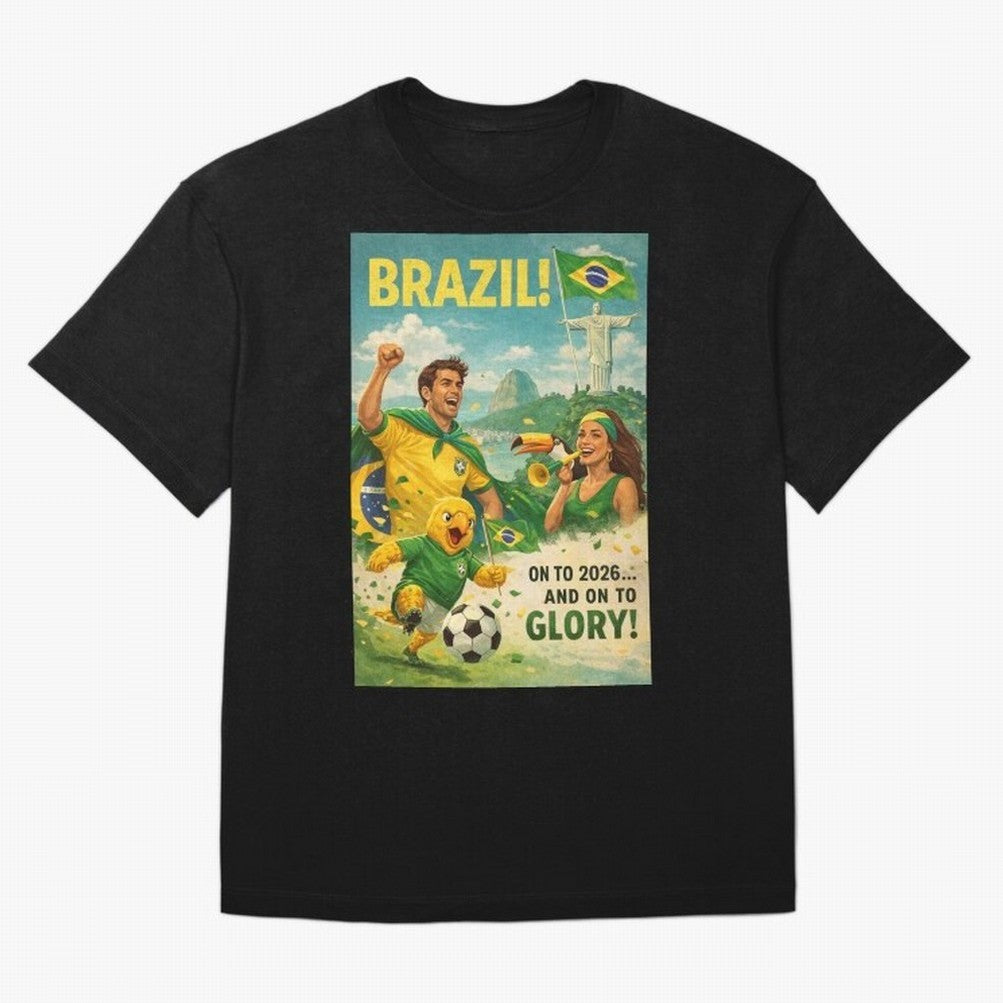 Brazil Rio de Janeiro Christ the Redeemer Sugarloaf Mountain FIFA World Cup 2026 Football Celebration Classic T-Shirt Back the Journey through FIFA World Cup 2026 USA Canada Mexico Inspired by Haaland, Germany Energy, Global Supporter Spirit,