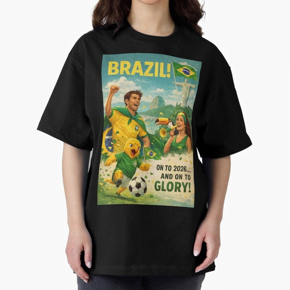 Brazil Rio de Janeiro Christ the Redeemer Sugarloaf Mountain FIFA World Cup 2026 Football Celebration Classic T-Shirt Back the Journey through FIFA World Cup 2026 USA Canada Mexico Inspired by Haaland, Germany Energy, Global Supporter Spirit,
