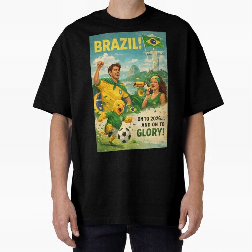Brazil Rio de Janeiro Christ the Redeemer Sugarloaf Mountain FIFA World Cup 2026 Football Celebration Classic T-Shirt Back the Journey through FIFA World Cup 2026 USA Canada Mexico Inspired by Haaland, Germany Energy, Global Supporter Spirit,