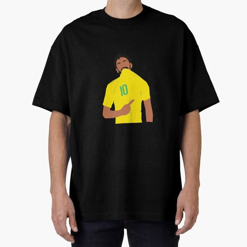 Neymar Jr Oversized T-Shirt Back the Journey through Global Football Passion for FIFA World Cup 2026, Inspired by Neymar, Haaland and Cristiano Ronaldo, Argentina, France and Brazil, Football History, Final Match Energy, Crowd Noise and Once in a