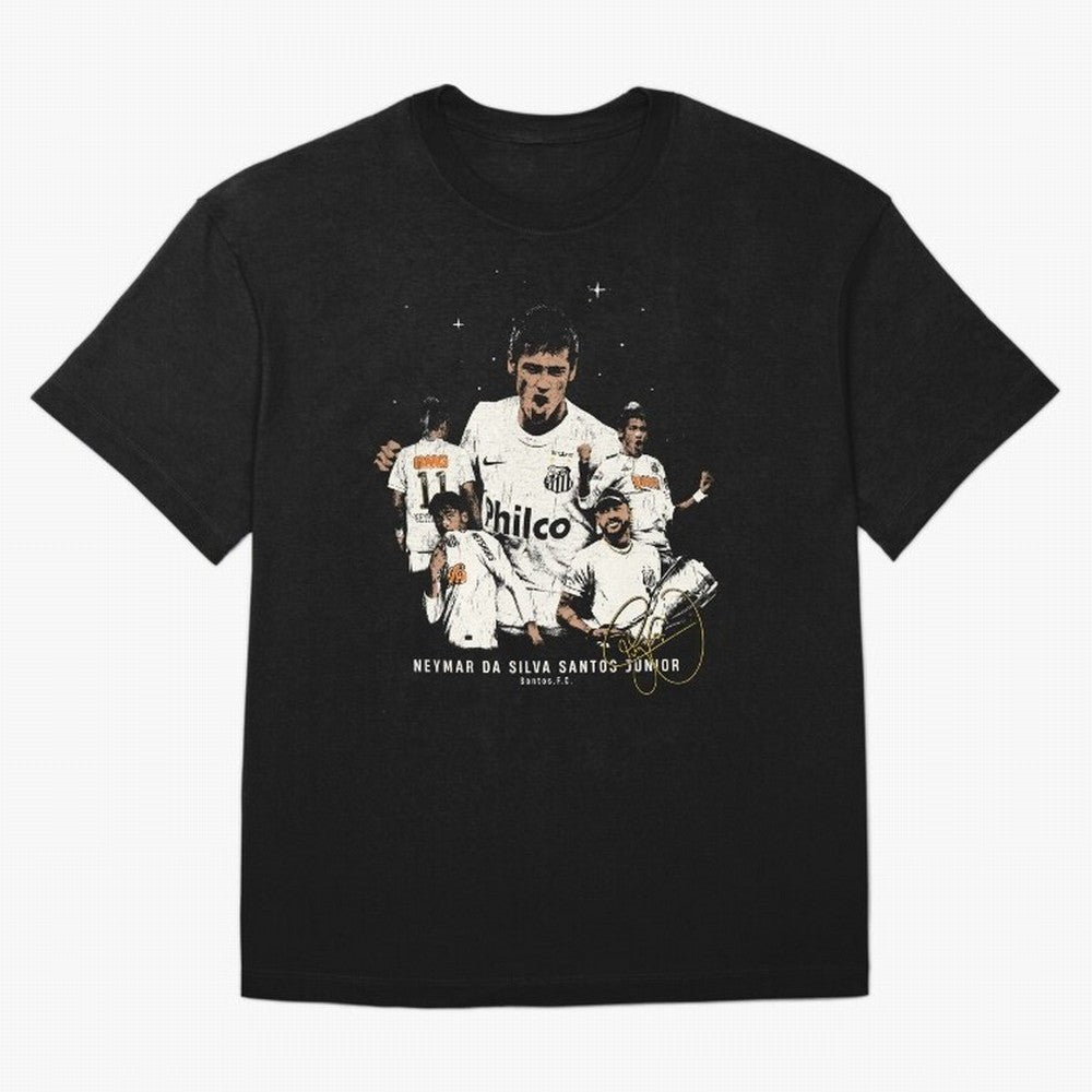 Neymar Illustration Classic T-Shirt Feel the Trophy Chase of Global Football Passion for FIFA World Cup 2026, Filled with Cristiano Ronaldo, Haaland and CR7, Portugal, Vintage Soccer Flavor, Modern Football Stars, National Flags and Final Night