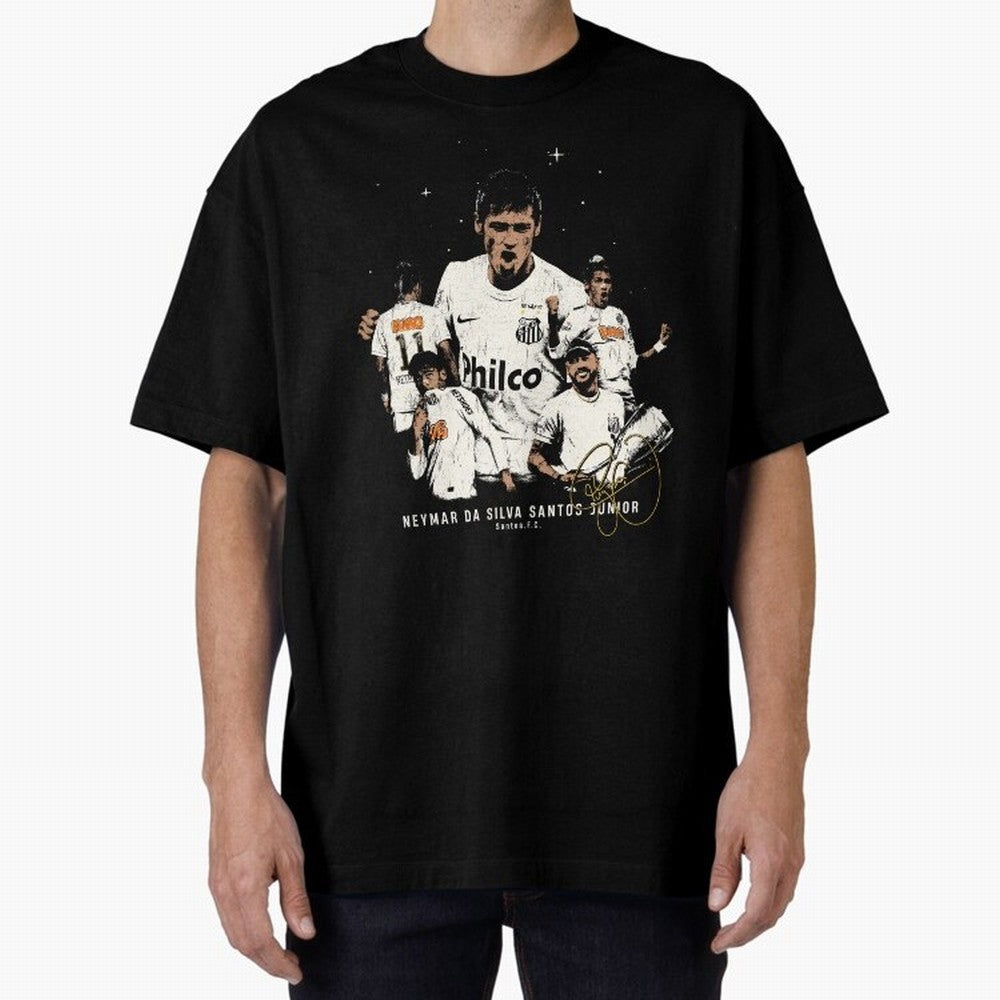 Neymar Illustration Classic T-Shirt Feel the Trophy Chase of Global Football Passion for FIFA World Cup 2026, Filled with Cristiano Ronaldo, Haaland and CR7, Portugal, Vintage Soccer Flavor, Modern Football Stars, National Flags and Final Night