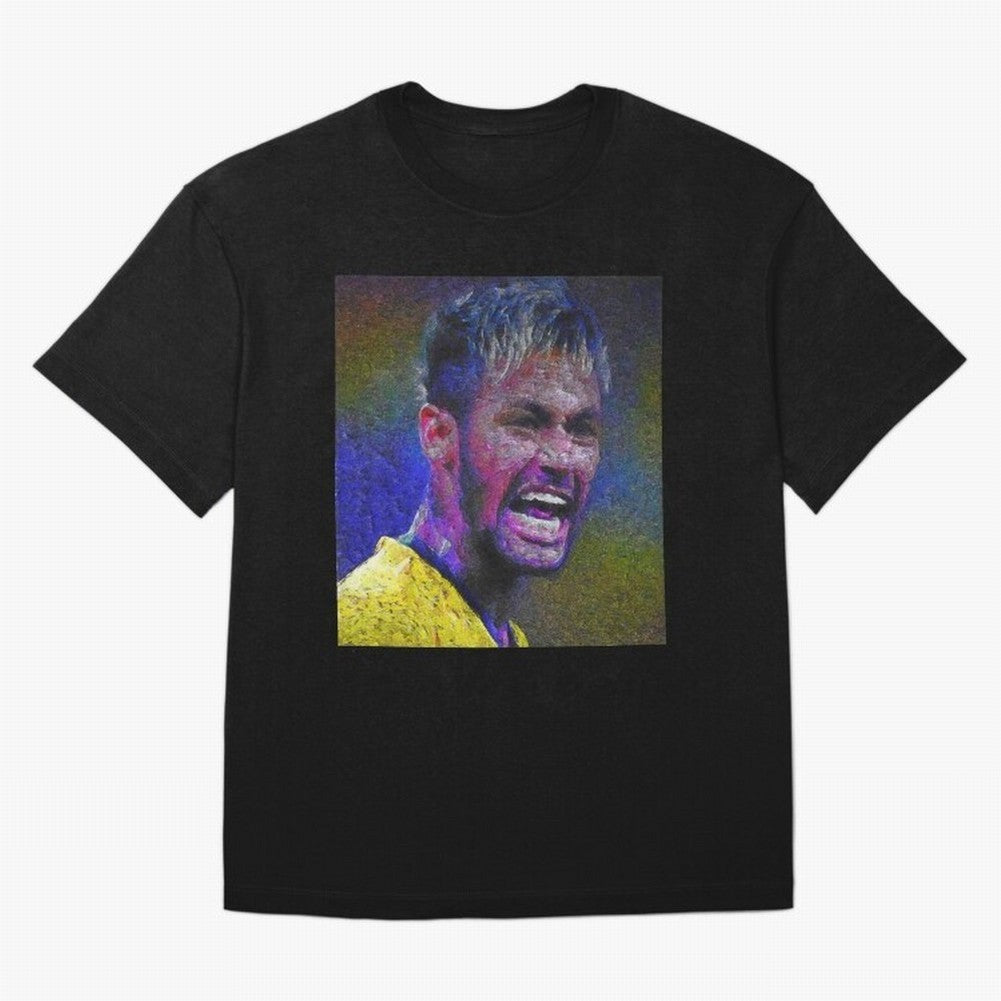 Neymar Poster Panting Art Brazilian Soccer Player Classic T-Shirt Join Supporters Worldwide for FIFA World Cup 2026 USA Canada Mexico Connected to Mbappe, England, France and Netherlands Energy, Football History, Final Match Energy, Crowd Noise and