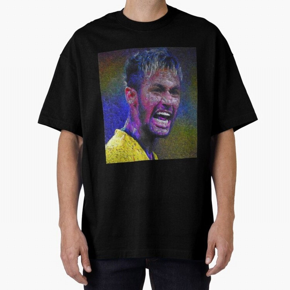 Neymar Poster Panting Art Brazilian Soccer Player Classic T-Shirt Join Supporters Worldwide for FIFA World Cup 2026 USA Canada Mexico Connected to Mbappe, England, France and Netherlands Energy, Football History, Final Match Energy, Crowd Noise and