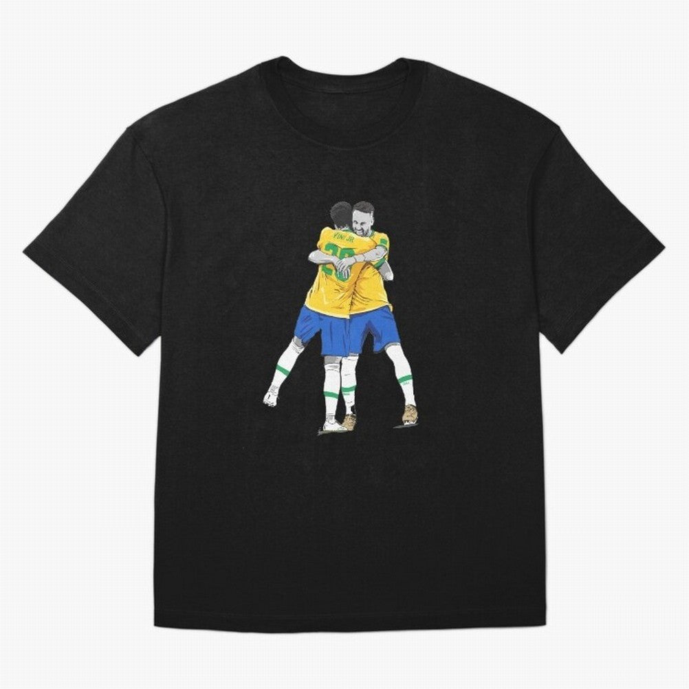 BRAZIL Neymar Jr and Vini Jr World Cup Celebration Oversized T-Shirt Follow Every Goal of FIFA World Cup 2026 Group Stage for Fans of Haaland and Mbappe and Brazil, Portugal and Argentina, Bringing Goal Celebration Energy, Supporter Heritage,