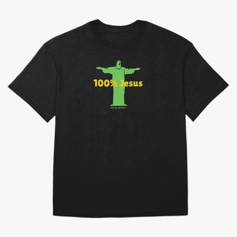 100% Jesus Christ the Redeemer Christian Brazilian Classic T-Shirt Celebrate Classic Football Spirit in Match Day Hype around FIFA World Cup 2026, CR7, Argentina and Brazil, Football History, Final Match Energy, Crowd Noise and Once in a Lifetime