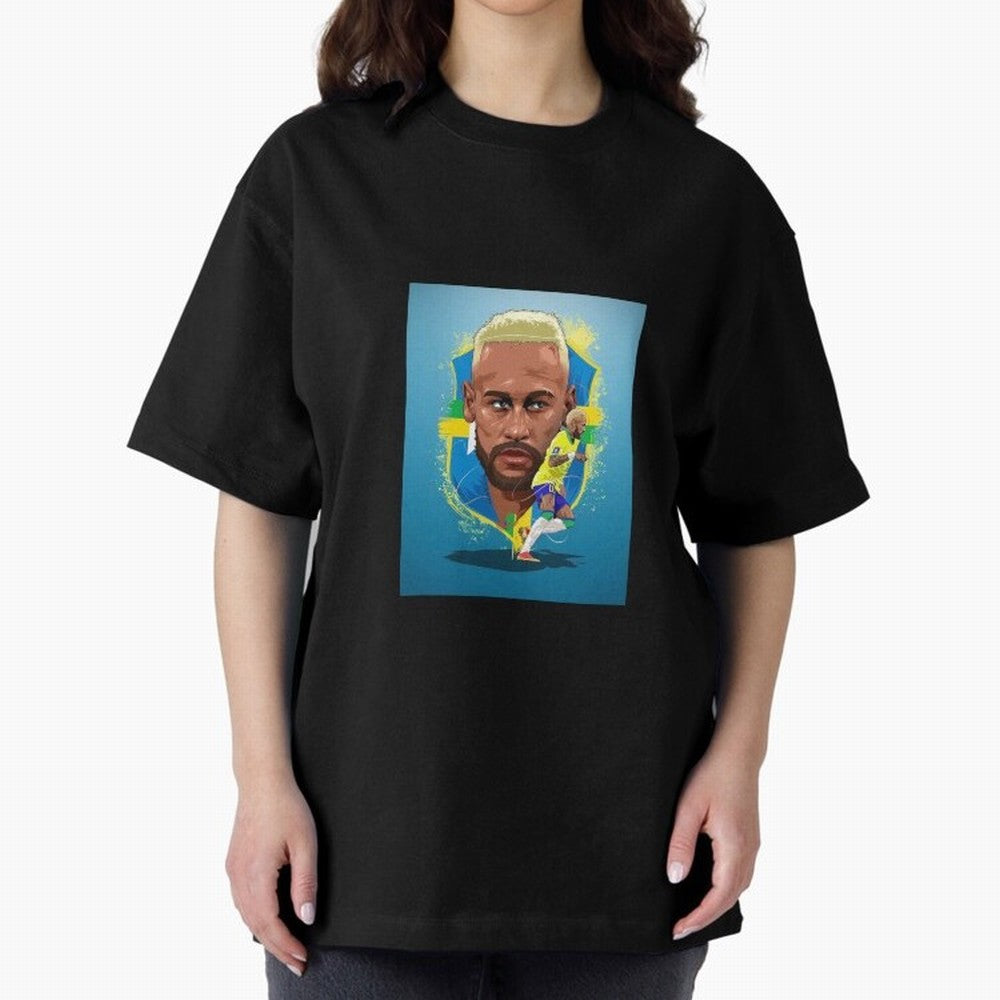 neymar art - neymar illustration T Shirt Oversized T-Shirt Bring Stadium Energy to Match Day Hype around FIFA World Cup 2026 USA Canada Mexico, CR7, Spain and Netherlands, Worldwide Fan Energy, Dramatic Goals, Stadium Lights and Championship
